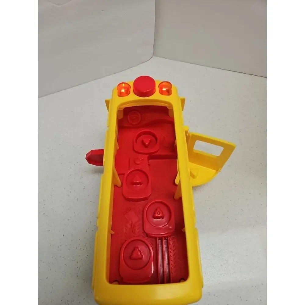 Fisher Price Little People Sit with Me School Bus 5 Figures Lights/Sounds‎ Works
